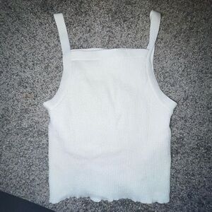 White cropped tank top #croptop